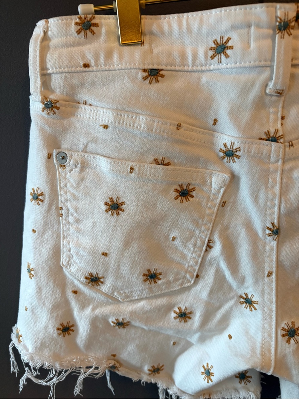 Pilcro and the Letterpress by Anthropologie Floral Embroidered Shorts - Size 26 - Picture 6 of 6